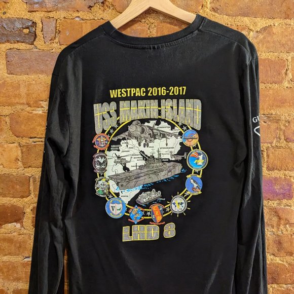 Vintage Navy Marines Long Sleeve Men's Medium - Picture 2 of 5